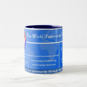 2 Couleurs Une tasse de bannière du monde TKD (Centre)