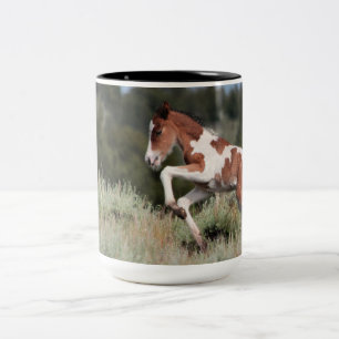 2 Couleurs Une tasse de mustang de "pluie"