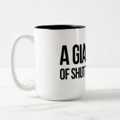 2 Couleurs Une tasse géante de fermer le cul (Gauche)