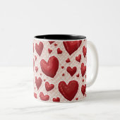 2 Couleurs une tasse pleine d'amour (Devant droit)