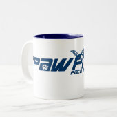 2 Couleurs Université de pas - tasse d'empreinte de patte (Devant gauche)