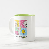 2 Couleurs V pour la tasse végétalienne (Devant gauche)