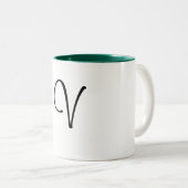 2 Couleurs V tasse de lettre (Devant droit)