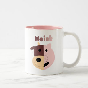 2 Couleurs Vache + Tasse de café de porc = de Moink