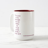 2 Couleurs Vers de la tasse w/Scripture de coeur (Devant gauche)