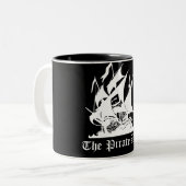 2 Couleurs Version de noir de tasse de baie de pirate (Devant gauche)