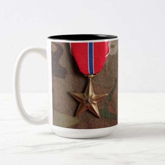 2 Couleurs Vétéran de combat et tasse de café d'étoile de (Gauche)