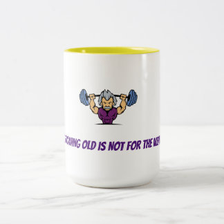 2 Couleurs VIEILLIR N'EST PAS POUR la tasse FAIBLE