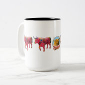2 Couleurs "Vigne de beaux" tasse de 15 onces (Devant gauche)