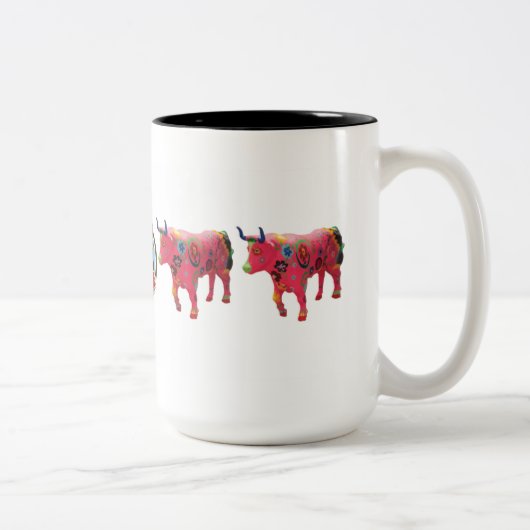 2 Couleurs "Vigne de beaux" tasse de 15 onces (Droit)