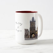 2 Couleurs Ville de tasse de Prague (Devant droit)