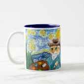 2 Couleurs Vincent van Gogh, nuit étoilée charrient la tasse (Gauche)