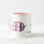 2 Couleurs Vivant la tasse rose rêveuse (Devant gauche)