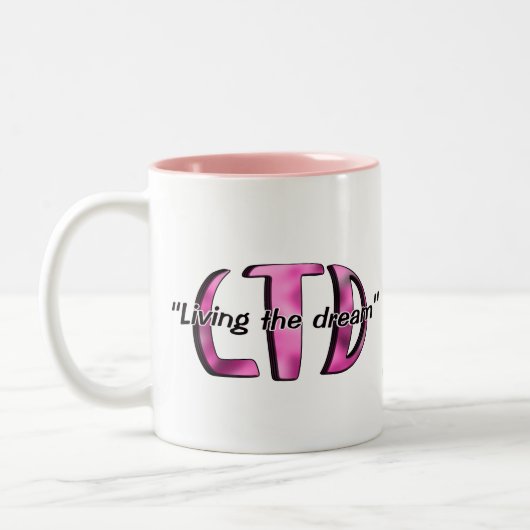 2 Couleurs Vivant la tasse rose rêveuse (Gauche)