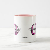 2 Couleurs Vivant la tasse rose rêveuse (Centre)