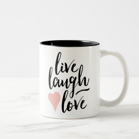 2 Couleurs Vivent la tasse de café d'amour de rire (Droit)