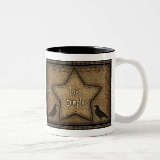 2 Couleurs Vivent la tasse simplement primitive (Droit)
