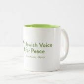 2 Couleurs Voix juive pour la tasse de paix (Devant droit)