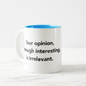 2 Couleurs Votre avis sur la tasse à deux tons (Devant gauche)