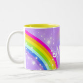 2 Couleurs "Votre" tasse nommée de violette d'arc-en-ciel de (Gauche)