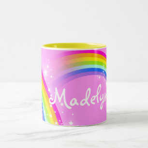 2 Couleurs "Votre tasse rose-clair" d'arc-en-ciel nommé de