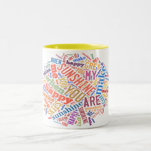 2 Couleurs "Vous êtes art de mot de mon soleil" sur la tasse