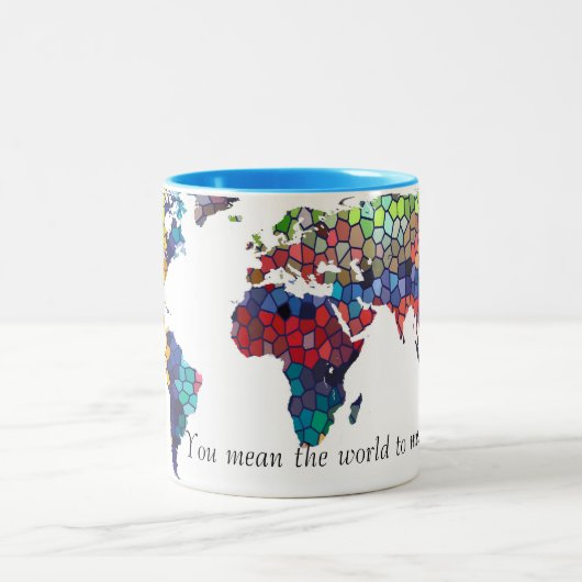 2 Couleurs Vous voulez dire le monde à moi tasse (Centre)