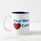 2 Couleurs Vraie tasse de chats d'amour d'hommes (Gauche)