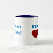 2 Couleurs Vraie tasse de chats d'amour d'hommes (Centre)