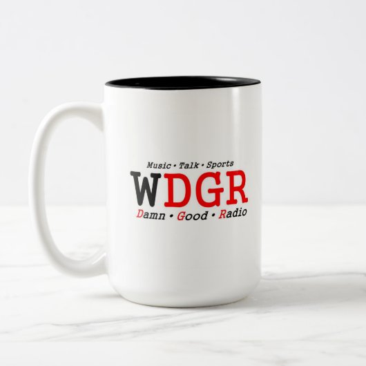 2 Couleurs WDGR - tasse (15 onces.) (Gauche)