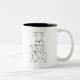 2 Couleurs westie/mini. tasse de schnauzer