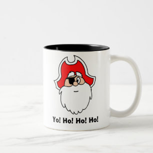 2 Couleurs Yo ! Ho ! Ho ! Ho ! Tasse de pirate de Père Noël