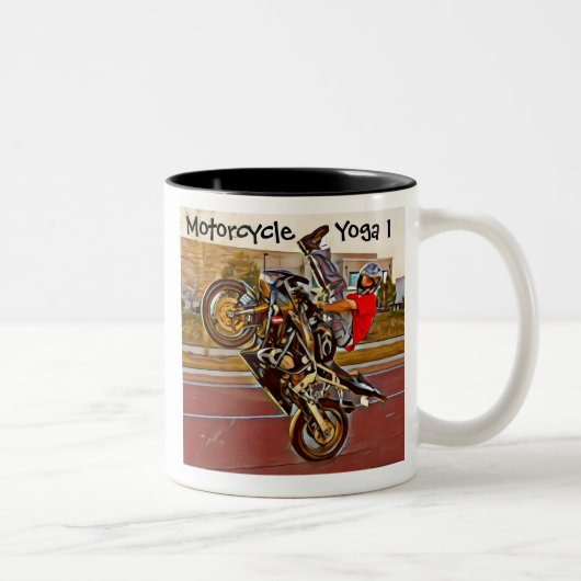 2 Couleurs Yoga de moto 1 tasse (Droit)