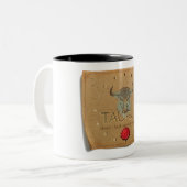 2 Couleurs Zodiaque - Taureau - Tasse à café (Devant gauche)