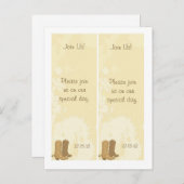 2 Cowboy Bruiloft Opslaan Datum Bladwijzer Aankondigingskaart (Voorkant / Achterkant)