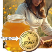 2" Custom Vintage Bee Honey Label Hand Bottled Raw