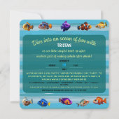 2 Cute 2 Handle Party Rounded Edge Flat Invitation (Achterkant)