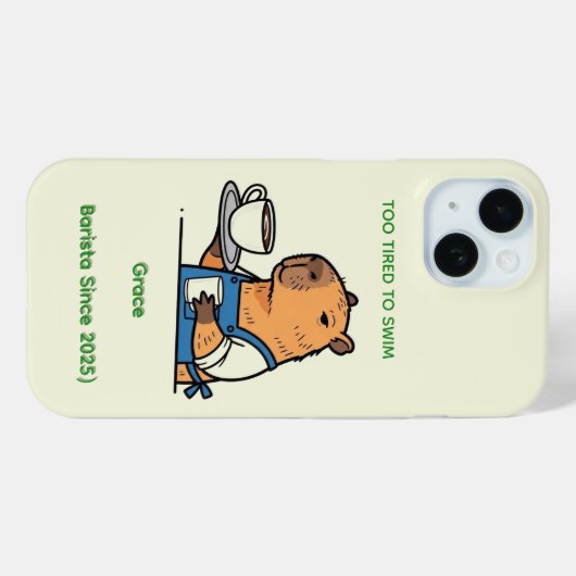 2. Cute Capybara Journal Case-Mate iPhone Case (Achterkant (horizontaal))