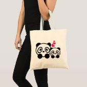 2 Cute Pandas Canvas tas (Voorkant (product))