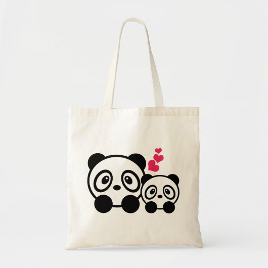 2 Cute Pandas Canvas tas (Voorkant)