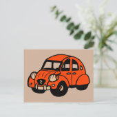 2 cv franse auto briefkaart (Staand voorkant)