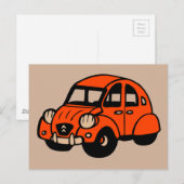 2 cv franse auto briefkaart (Voorkant / Achterkant)