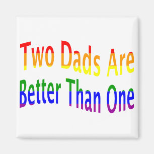 2 Dads zijn beter (regenboog) Magneet