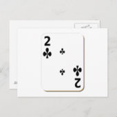 2 de Clubs Jouer Carte (Devant / Derrière)