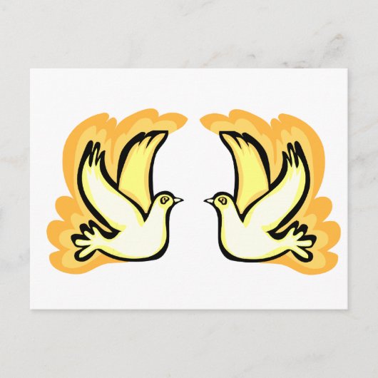 2 de Duiven van de schildpad Briefkaart (Voorkant)