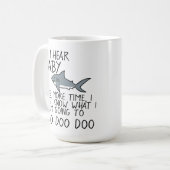 2 dégrossis : Tasse drôle de requin de bébé/requin (Devant gauche)