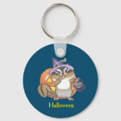 2 design Chipmunk Eekhoorn Halloween Sleutelhanger (Achterkant)