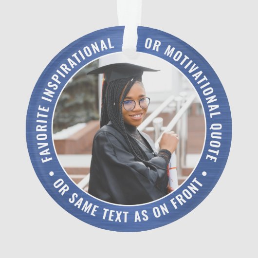 2 Diplôme photo Brossé Royal Bleu et Blanc (dos)