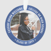 2 Diplôme photo Brossé Royal Bleu et Blanc (devant)