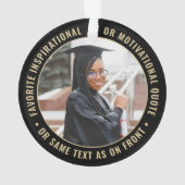 2 Diplôme photo Elégant moderne Noir et Or (dos)